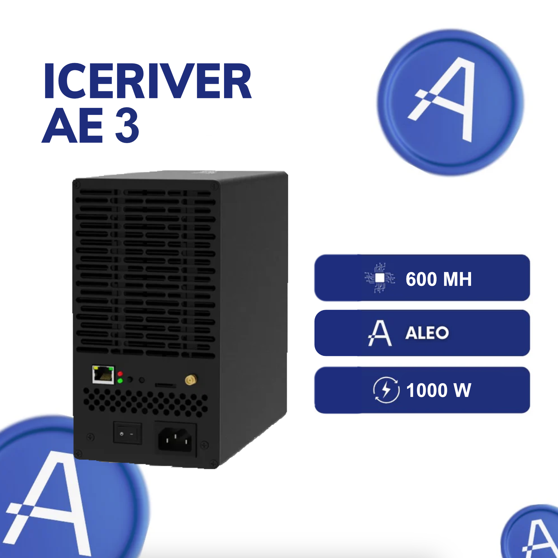 Iceriver AE3 (600MH) ALEO | Home Miner 1000 Watt