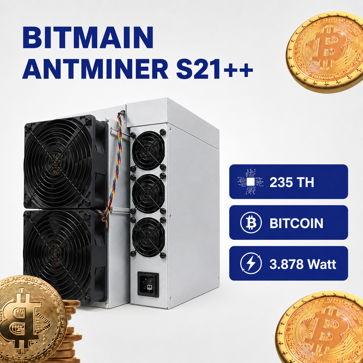 Bitmain Antminer S21++ (216 / 225 / 235 TH) Bitcoin